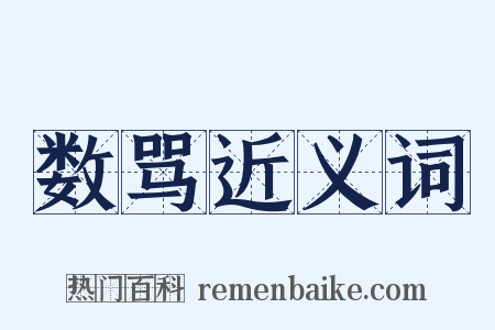 数骂近义词是什么意思的图片